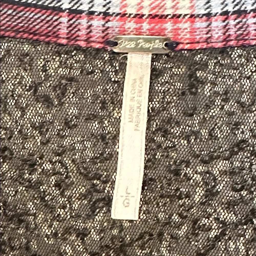 Free People Little Bit of Sugar Plaid Top - Picture 5 of 6